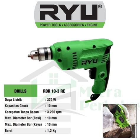 Jual RYU DRILL RDR 10 3 RE BOR TANGAN RYU TEKIRO MESIN BOR LISTRIK