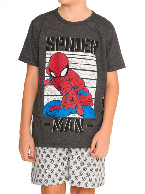 PIJAMA INFANTIL MENINO CURTO HOMEM ARANHA 53 05 0016 Cinza Renner