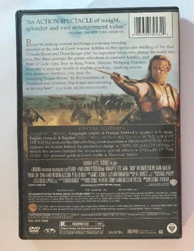 Troy Disc Widescreen Brad Pitt Eric Bana Orlando Bloom Diane