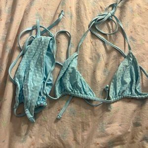 Frankie S Bikinis Swim Frankies Bikini Triangle Thong Bikini Set