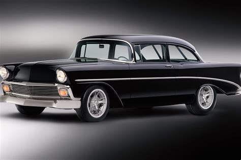 1290x2796px 2k Free Download 1956 Chevy Sedan Bowtie Black Classic Gm Hd Wallpaper Pxfuel