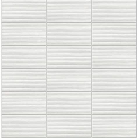 Lillian August Sq Ft Luxe Haven Morning Fog Rib Tile Vinyl Peel