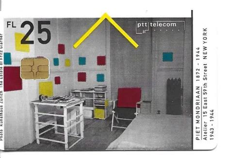 Rare Carte Telephonique Piet Mondrian Art Kunst Phonecard