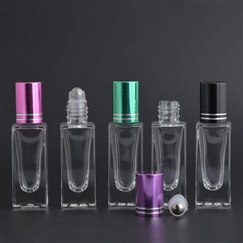 Mub 7ml Mini Cute Glass Portable Perfume Bottle With Steel Roll Onandempty Perfume Case Portable