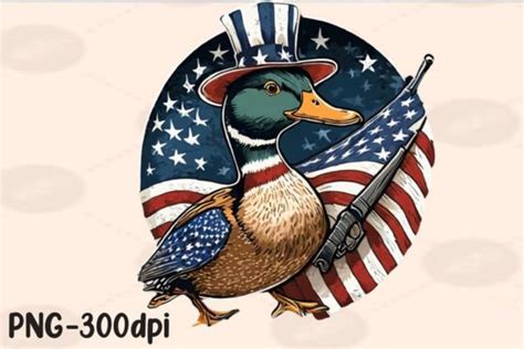 Duck Hunting American Flag 4th July Graphic By PrintExpert Creative