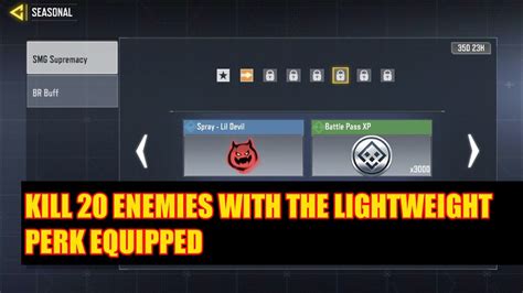 Kill 20 Enemies With The Lightweight Perk Equipped YouTube