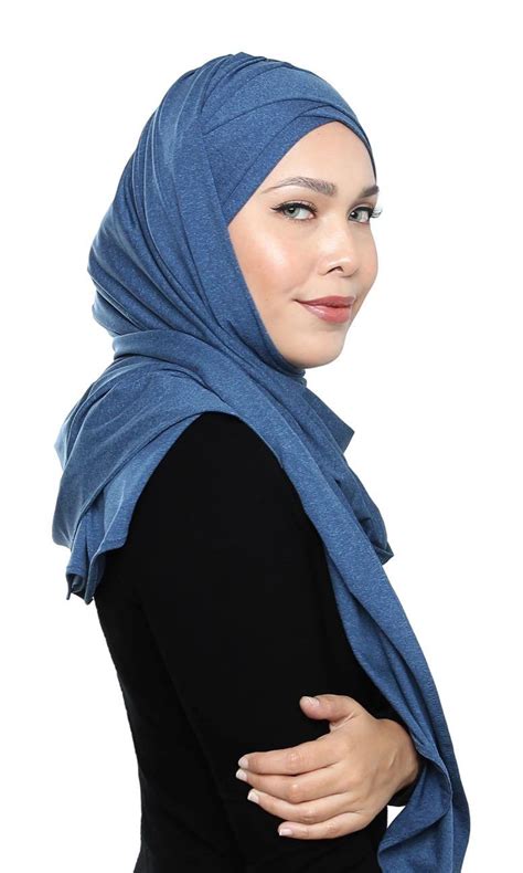 Lux Turban Jersey In Denim Blue Women S Fashion Muslimah Fashion