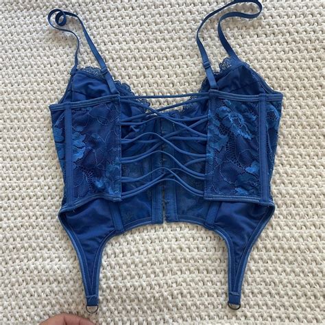 The Absolute Cutest Blue Glassons Corset Top Womens Depop