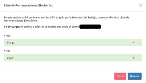 Libro De Remuneraciones Electr Nico Archivo Csv Para Direcci N Del