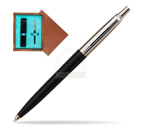 Parker Jotter Special Black Ballpoint Pen Single Wooden Box Mahogany