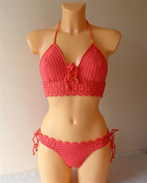 Lace Bohemian Crochet Bikini Boho Crochet Swimsuit Crochet Bathing