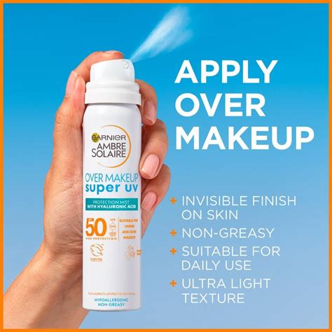 Garnier Ambre Solaire Over Makeup Super Uv Protection Mist Spf50 Ocado