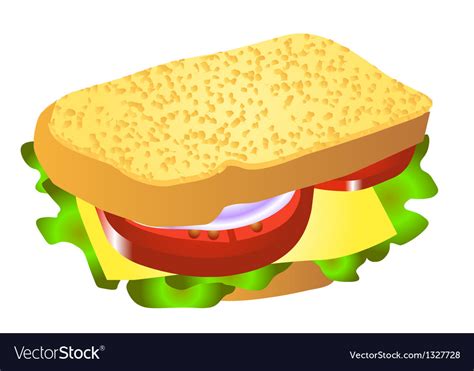 Cheese sandwich Royalty Free Vector Image - VectorStock