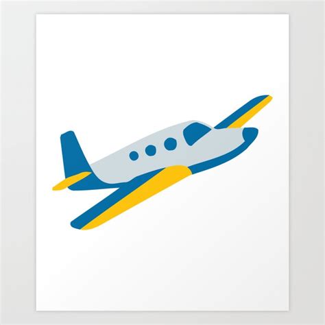 Airplane Emoji Art Print by Aaron-H | Society6