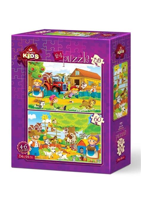 Art Puzzle Çiftlik Hayatı Ve Çiftlik Hayvanları 35 60 Parça Puzzl