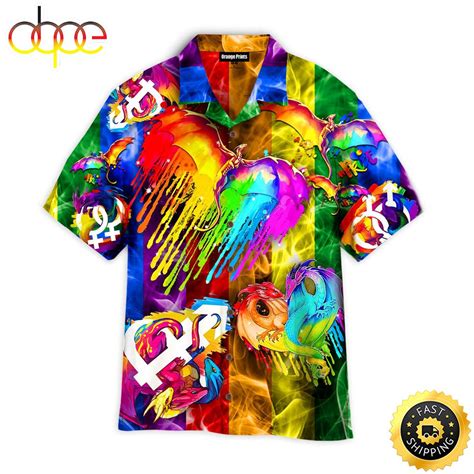 LGBT Love Is Love Pride Month Aloha Hawaiian Shirts For Men - Women – Musicdope80s.com