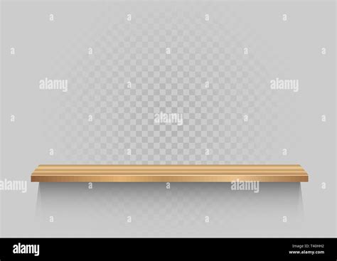 Wooden Shelf On Transparent Background Stock Vector Image Art Alamy