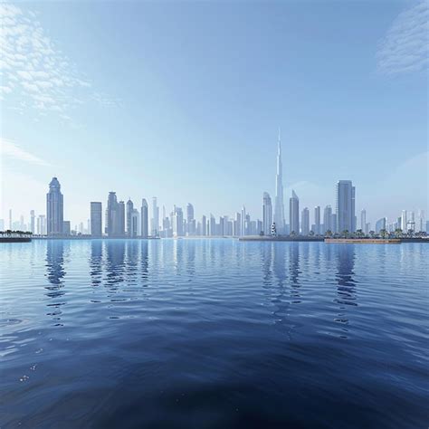 Premium Photo Urban Waterfront Cityscape Of Dubai Creek Harbour Uae