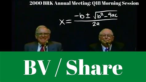 Warren Buffett Focus On This Instead Of Book Value Q Am Youtube