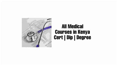 Best medical courses in Kenya and requirements