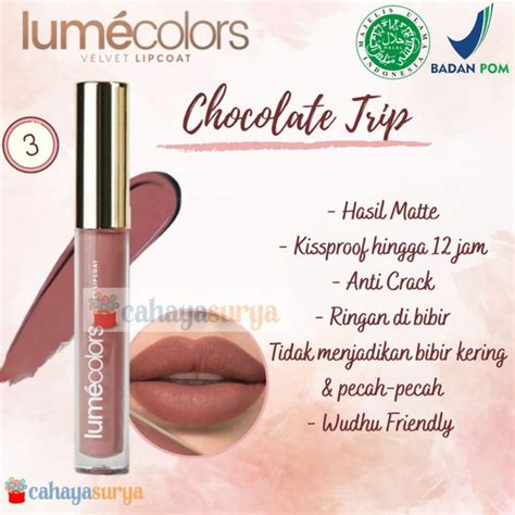 Jual Lipstik Matte Lumecolors Warna Bibir Nude Natural Gelap Warna