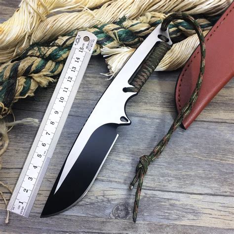 Utility Edc D2 Steel Hunting Knives Tactical Knife Fixed Blade One Whole Steel Portable Outdoor