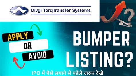 Divgi Torqtransfer Systems Limited Ipo Review Youtube