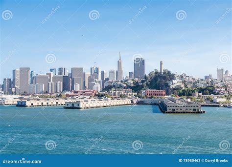 Embarcadero with San Francisco Stock Image - Image of urban, skyline ...