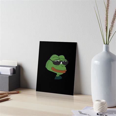 Ez Pepe The Frog Easy Emote Frog With Glasses Art Board Print