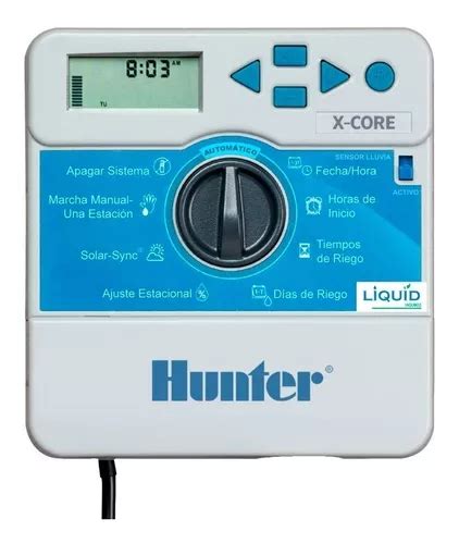 Programador Controlador Riego Hunter Xcore 4 Estaciones Zona