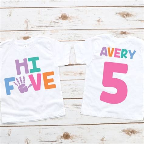 5th Birthday Shirts For Girls 5 Year Old Shirt Girl Five Etsy