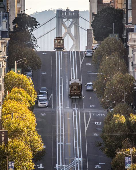 Vintage Cable Car In California Street San Francisco California USA