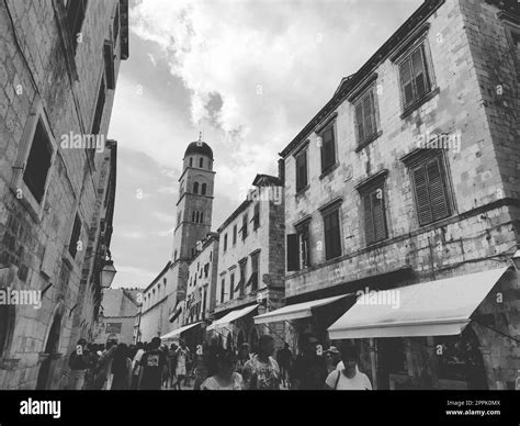 Stradun Stradone Is The Main Street Of The Historic City Center Of Dubrovnik In Croatia