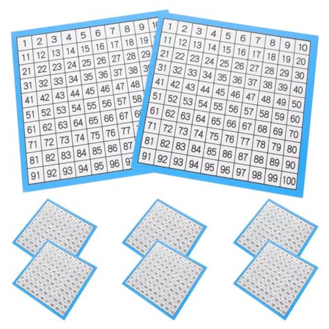 Fogli Tabella Numerica Matematica Cento Tavole Consiglio Di