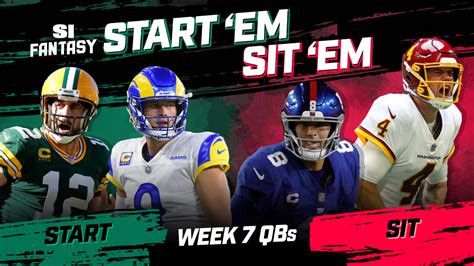 Start Em Sit Em Fantasy Football Week 7 Quarterbacks Sleepers