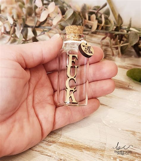 My Last Fuck To Give Mini Jar Laser Cut Fuck Word Adult Gift Idea Gag Gift Funny Gift Adult