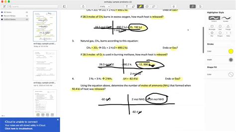 Enthalpy Graph Worksheets