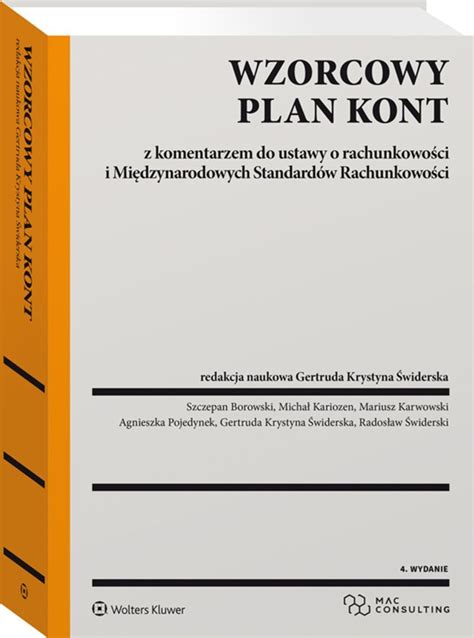 Wzorcowy Plan Kont Z Komentarzem Do Ustawy O Rachunkowo Ci I