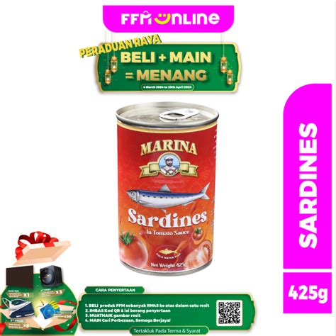 Marina Sardine Tomato Sauce 425g Tall Lazada