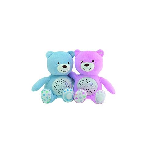 Chicco First Dreams Baby Bear Pink Musical Night Light Plush Teddy Toy