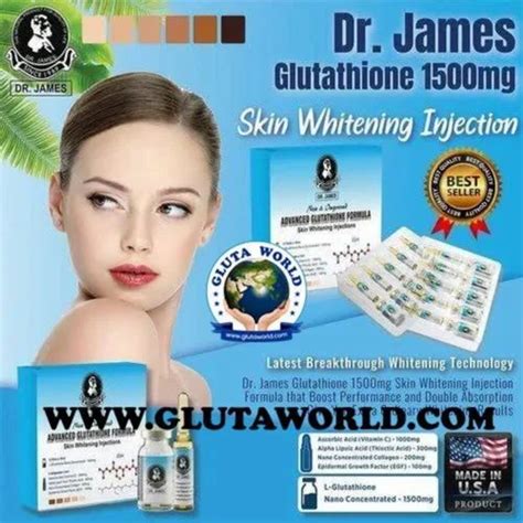 Dr James Glutathione Skin Whitening Injections Strength 600 Mg