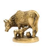 Buy Mangalam Handicrafts Boutique Gold Toned Brass Kamdhenu Cow