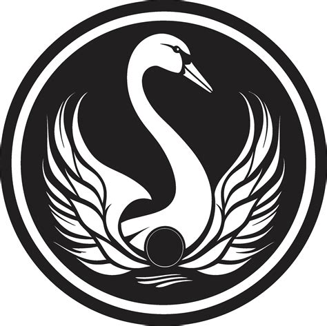 Vector Swan Beauty Illustration Sleek Black Swan Icon 32356315 Vector