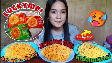 Lucky Me Pancit Canton Mukbang Philippines Joy Eduria Youtube