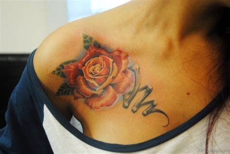 85 Mind Blowing Rose Tattoos On Chest Tattoo Designs