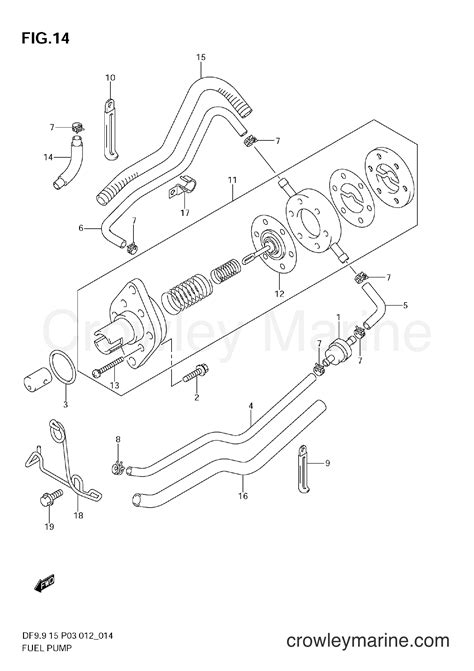 FUEL PUMP DF15 Serial Range Four Stroke Outboard 15 DF15 11503F