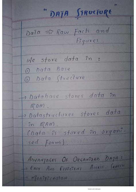 Solution Data Structures Handwritten Notes Studypool