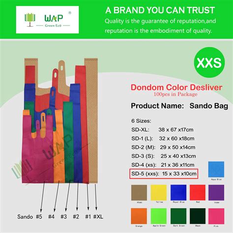 Wap Pcs Eco Bag Sando Bag Plain Bag Reusable Shopping Tote Non Woven