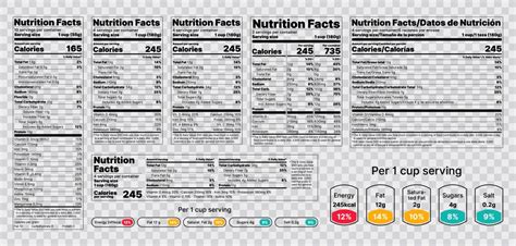 Nutrition facts label template Royalty Free Vector Image