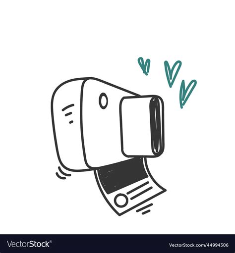 Hand drawn doodle camera Royalty Free Vector Image